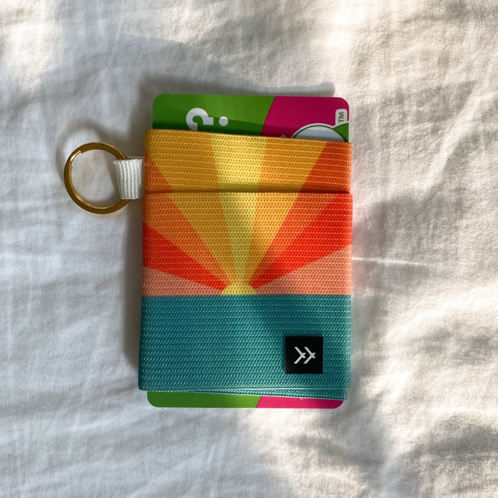 sunset print card holder